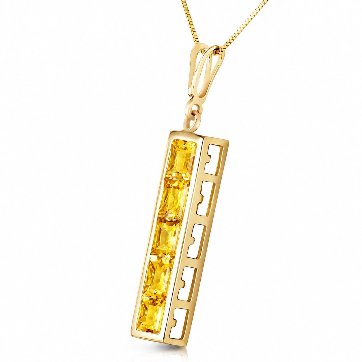 Yellow Gold Necklace Multi-Gemstone 10K — Giulietta