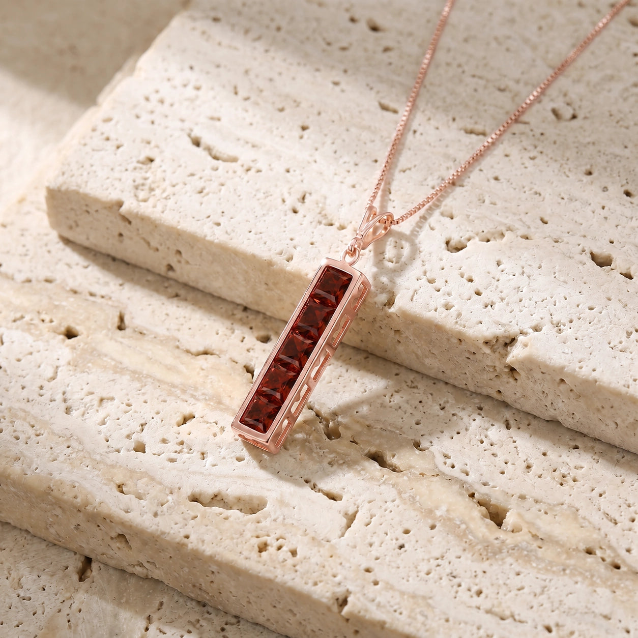 Rose Gold Necklace Peridot 10K — Giulietta