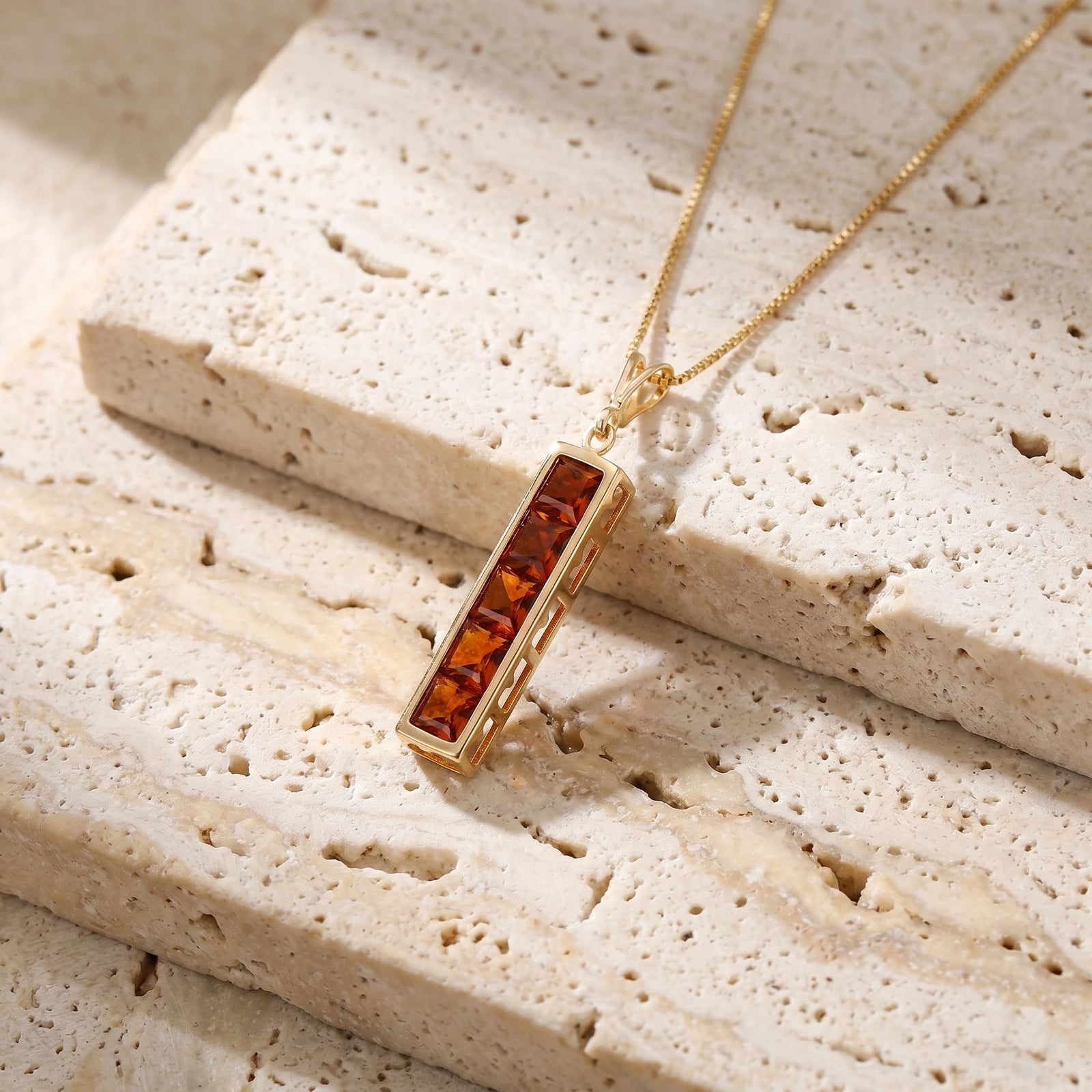 Yellow Gold Necklace Peridot 10K — Giulietta
