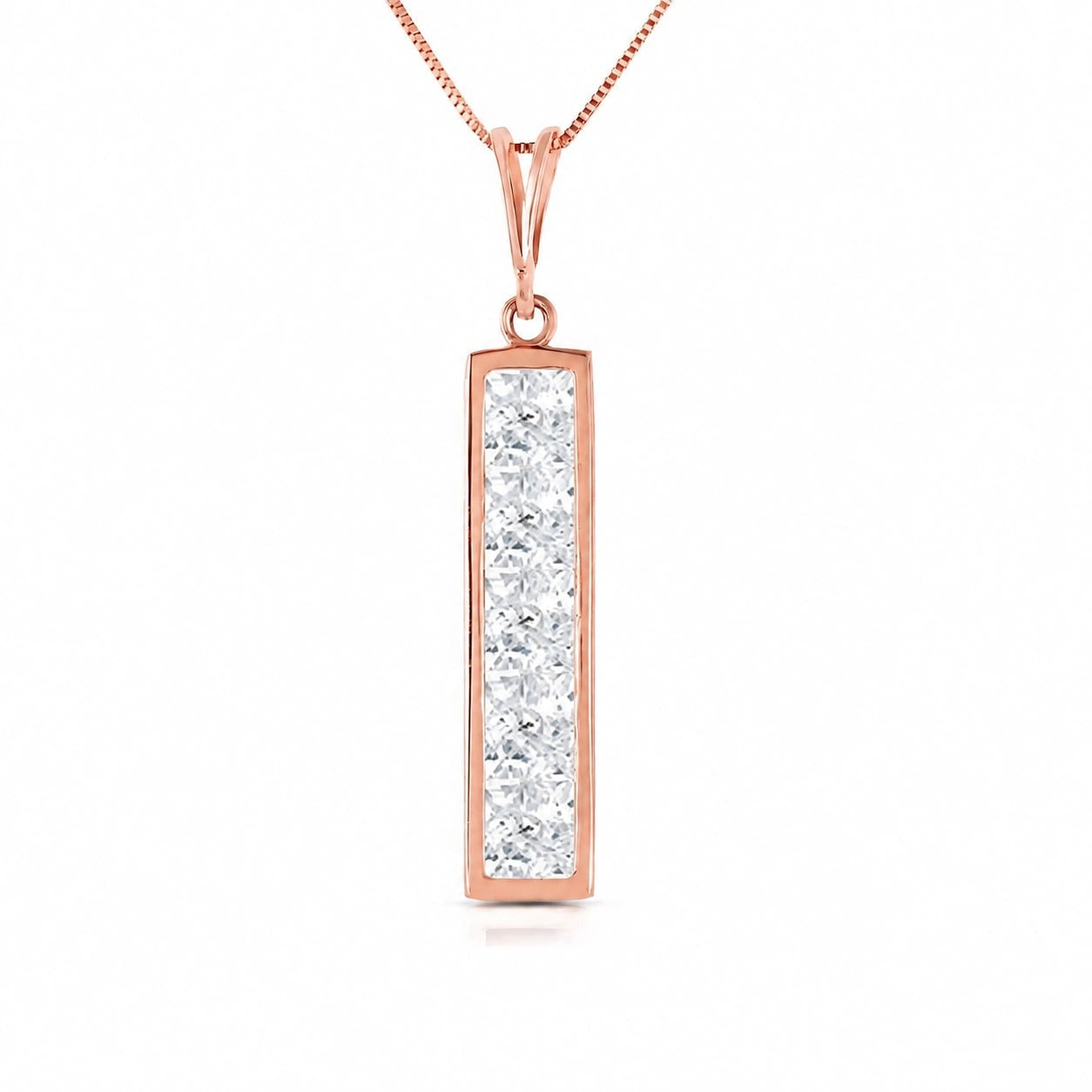 Rose Gold Necklace Ruby 10K — Giulietta
