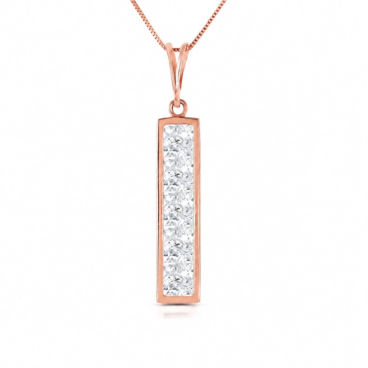 Rose Gold Necklace Ruby 10K — Giulietta