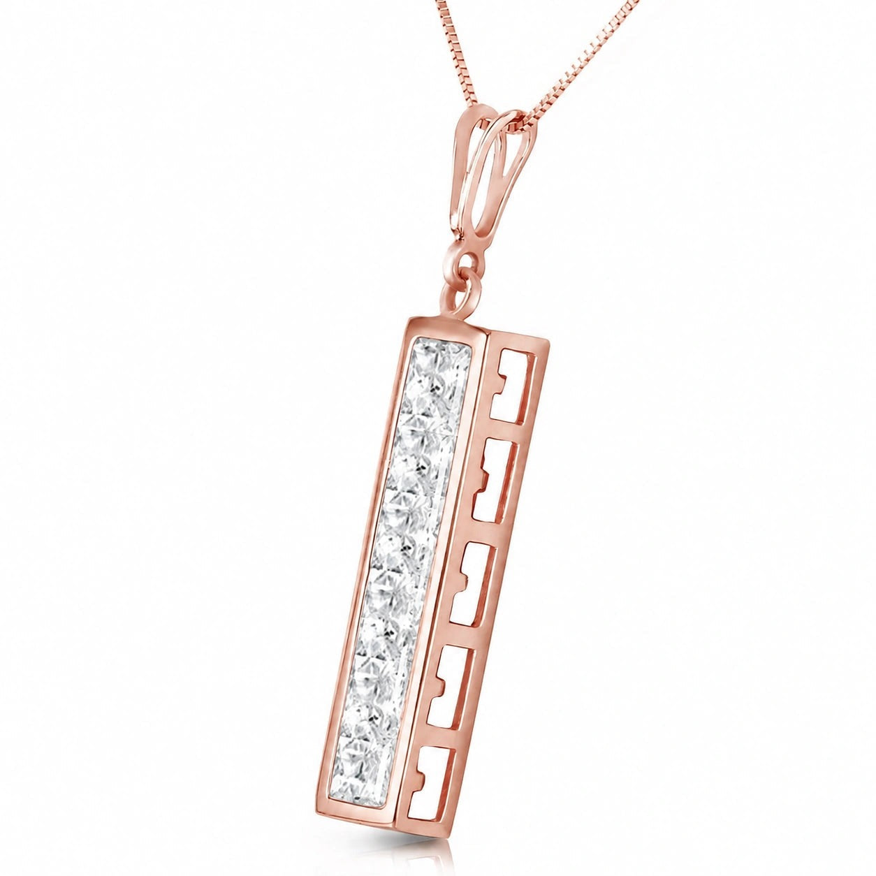 Rose Gold Necklace Ruby 10K — Giulietta