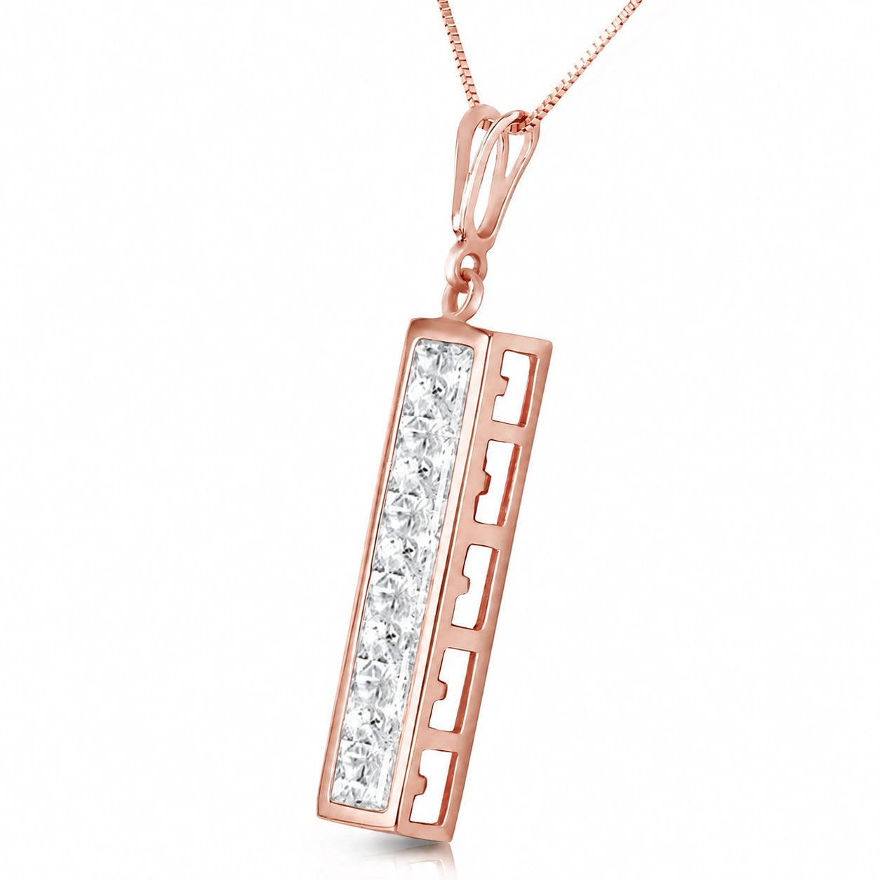 Rose Gold Necklace Ruby 10K — Giulietta