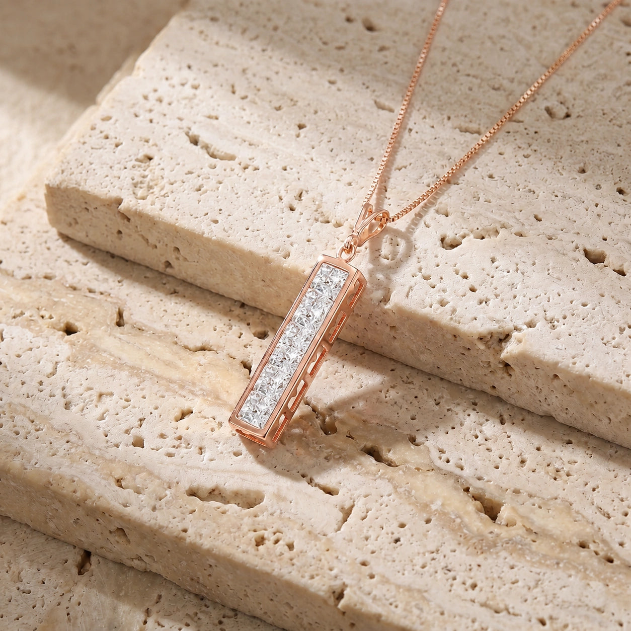 Rose Gold Necklace Ruby 10K — Giulietta
