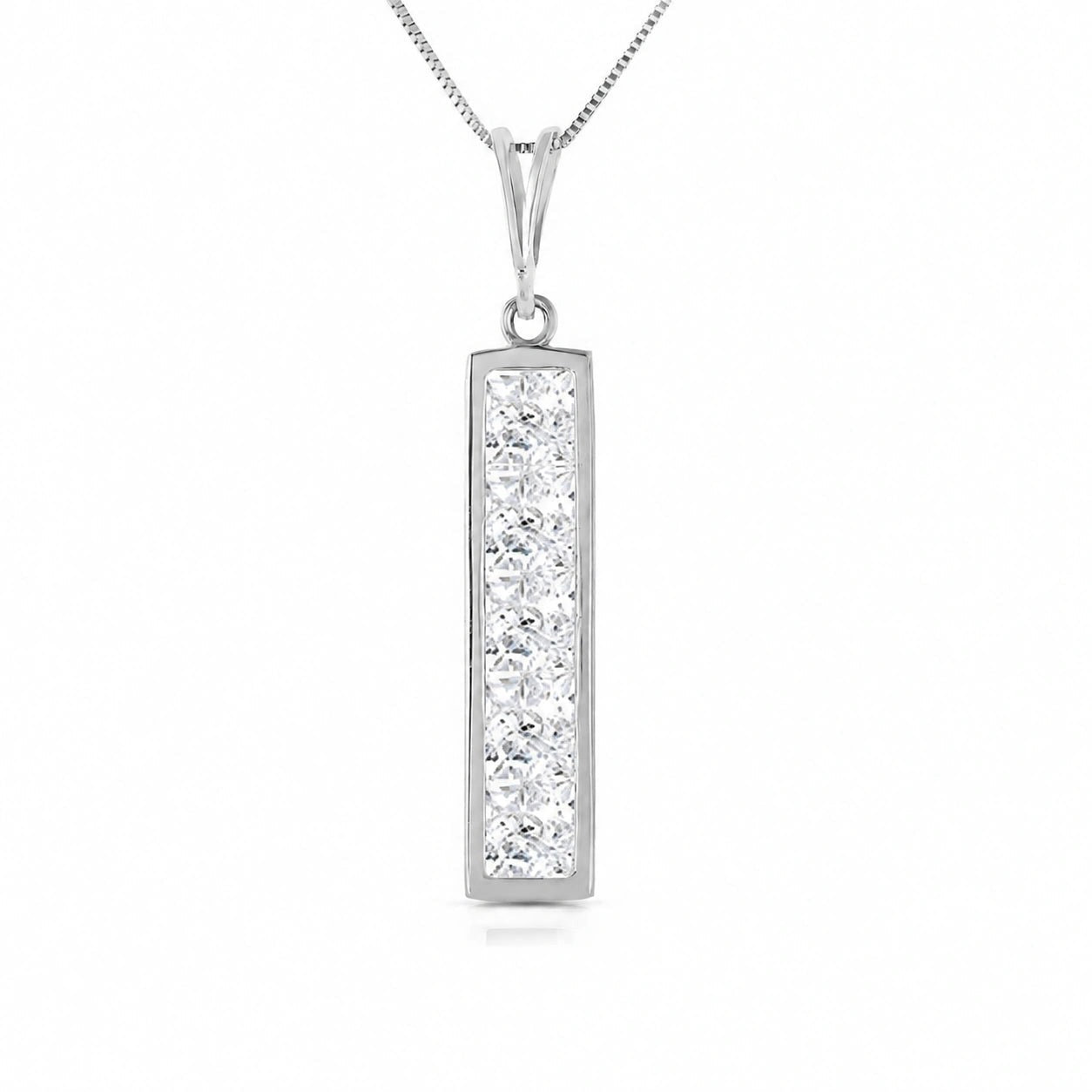 White Gold Necklace Ruby 10K — Giulietta