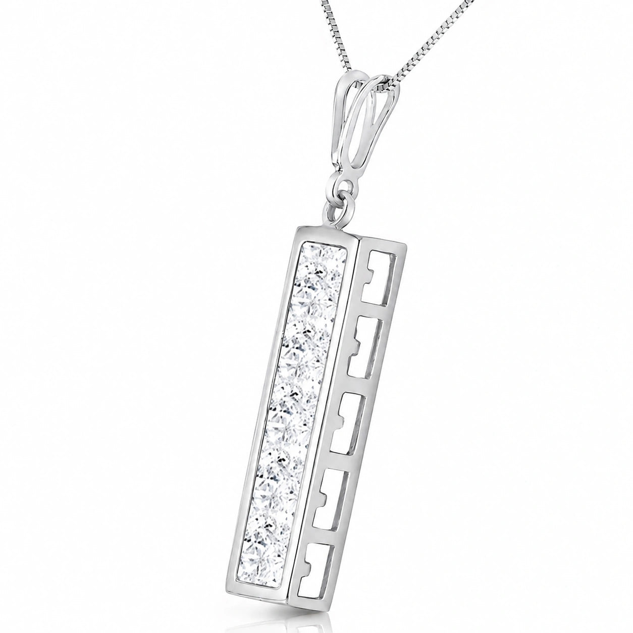 White Gold Necklace Ruby 10K — Giulietta