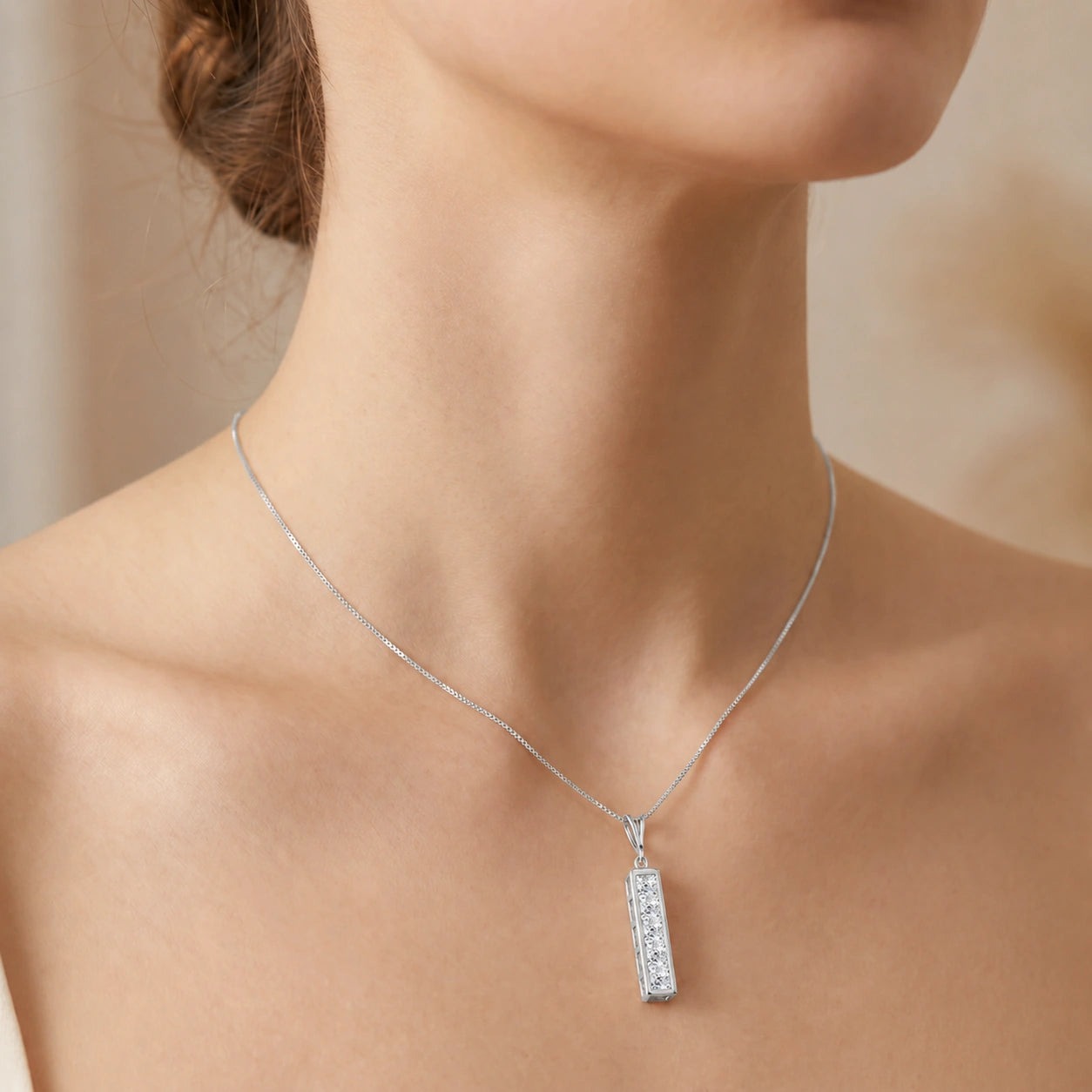 White Gold Necklace Ruby 10K — Giulietta