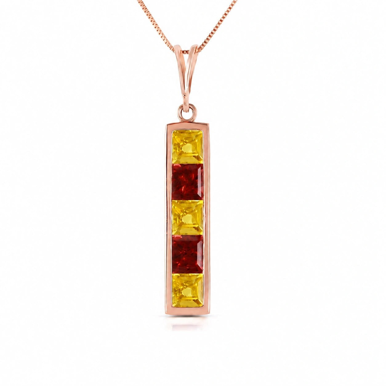 Rose Gold Necklace White Topaz 10K — Giulietta