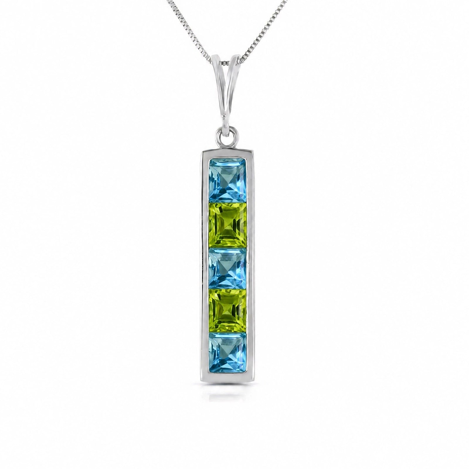 White Gold Necklace White Topaz 10K — Giulietta