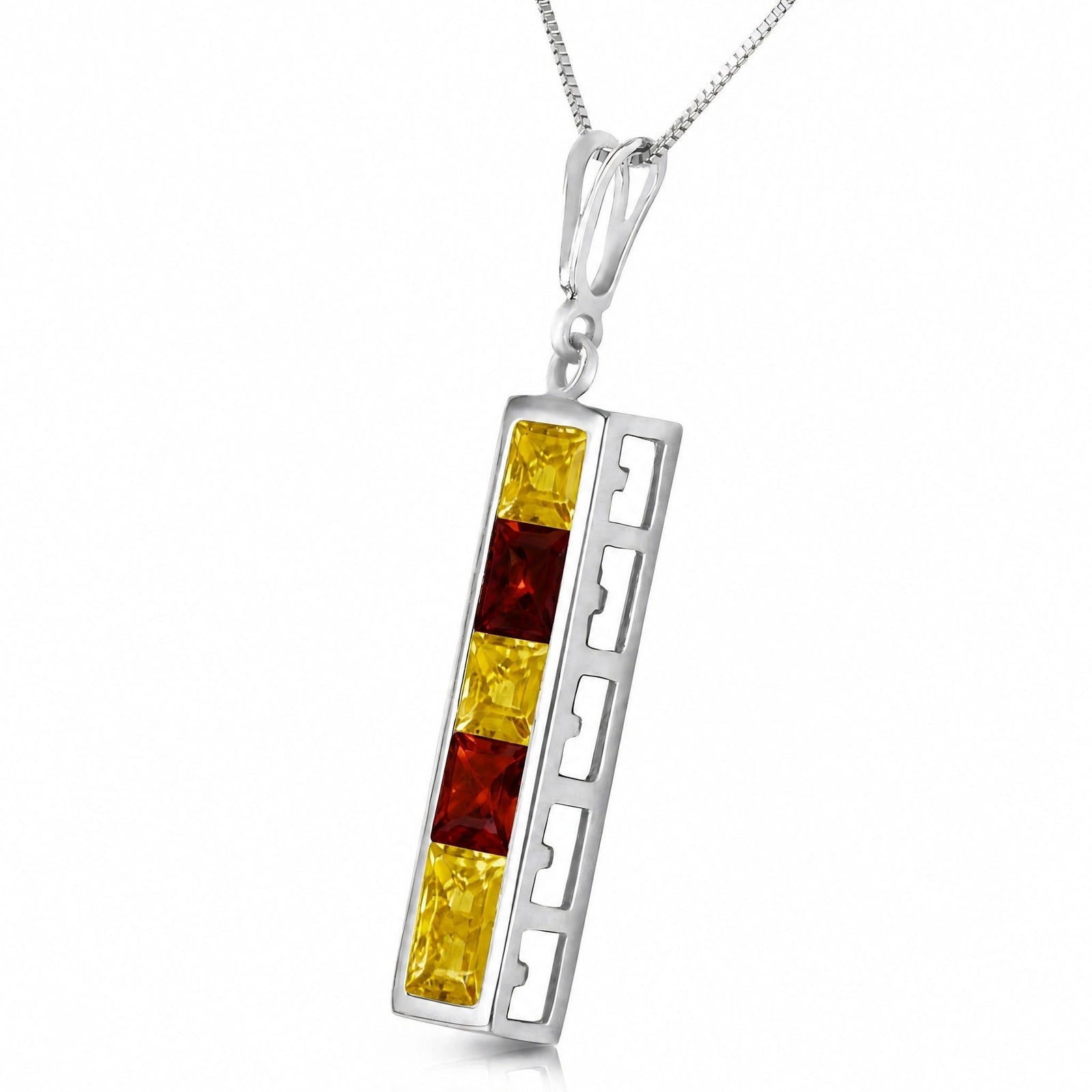 White Gold Necklace White Topaz 10K — Giulietta