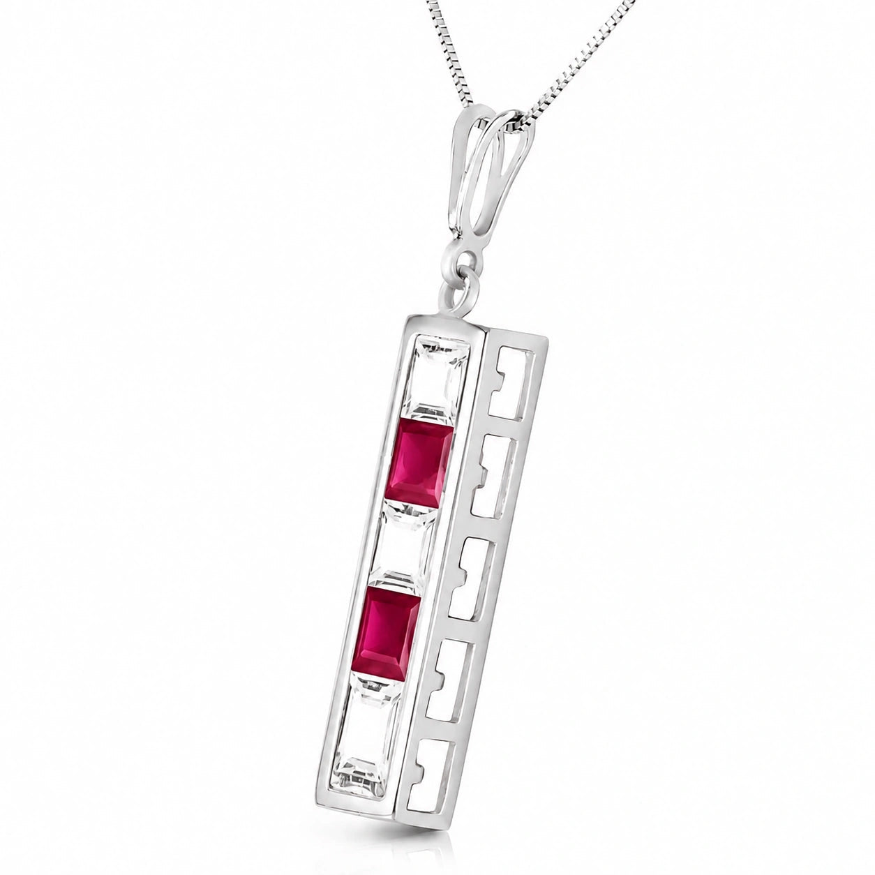White Gold Necklace White Topaz 10K — Giulietta
