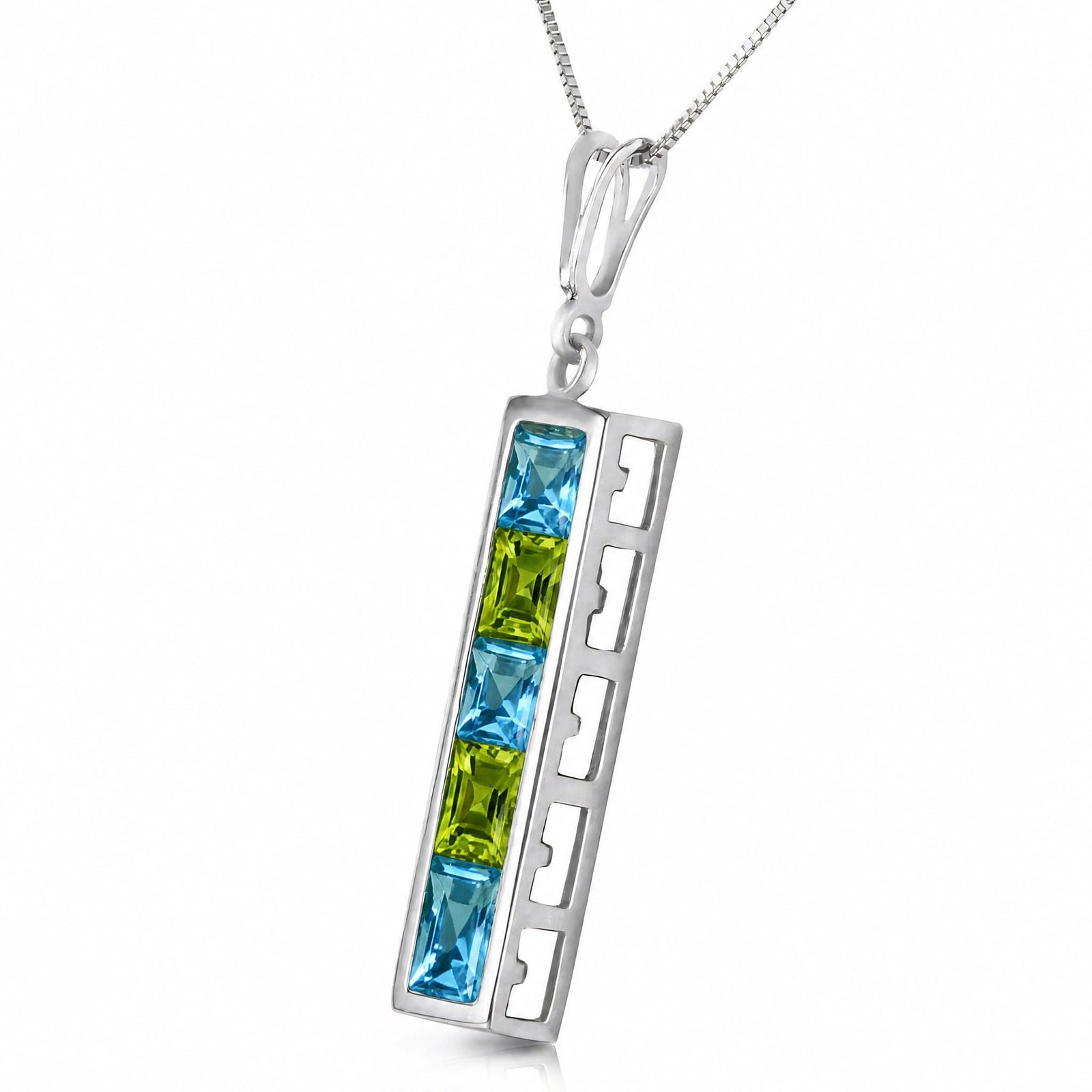 White Gold Necklace White Topaz 10K — Giulietta