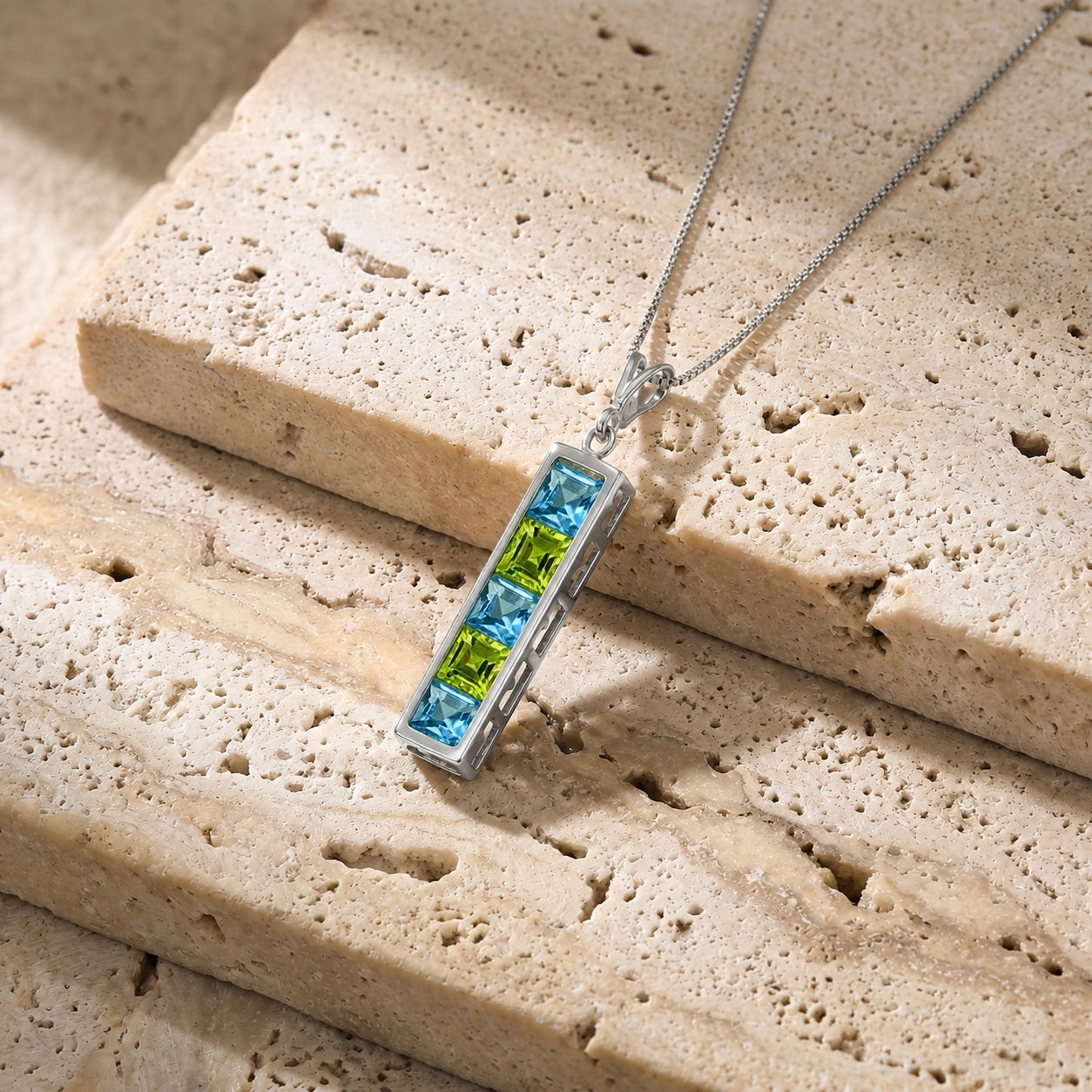 White Gold Necklace White Topaz 10K — Giulietta
