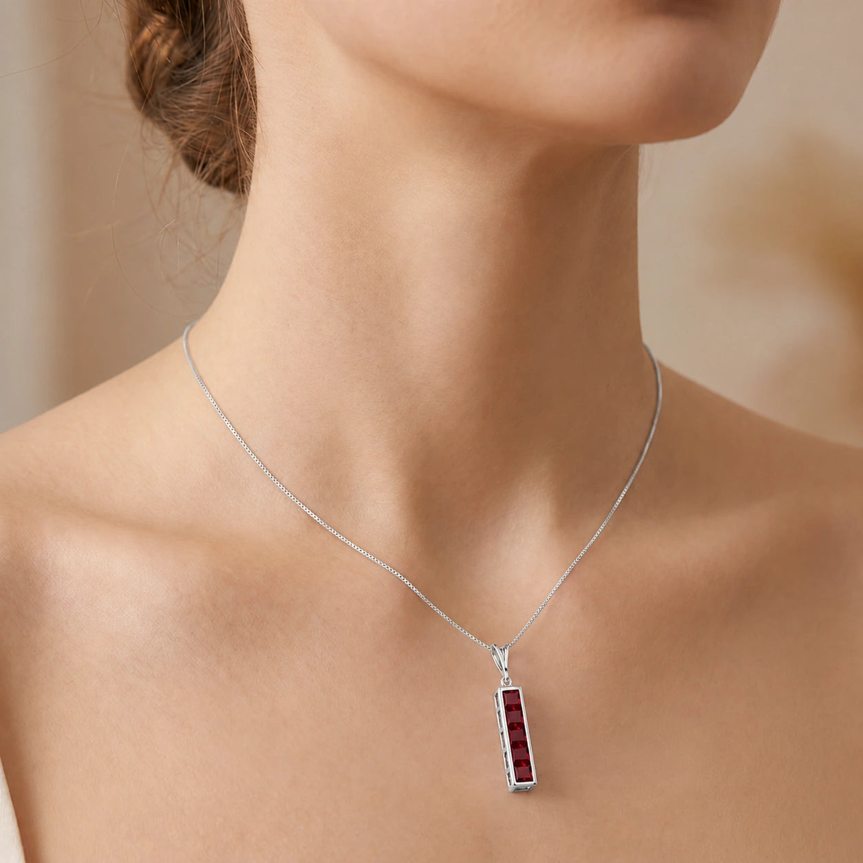White Gold Necklace White Topaz 10K — Giulietta