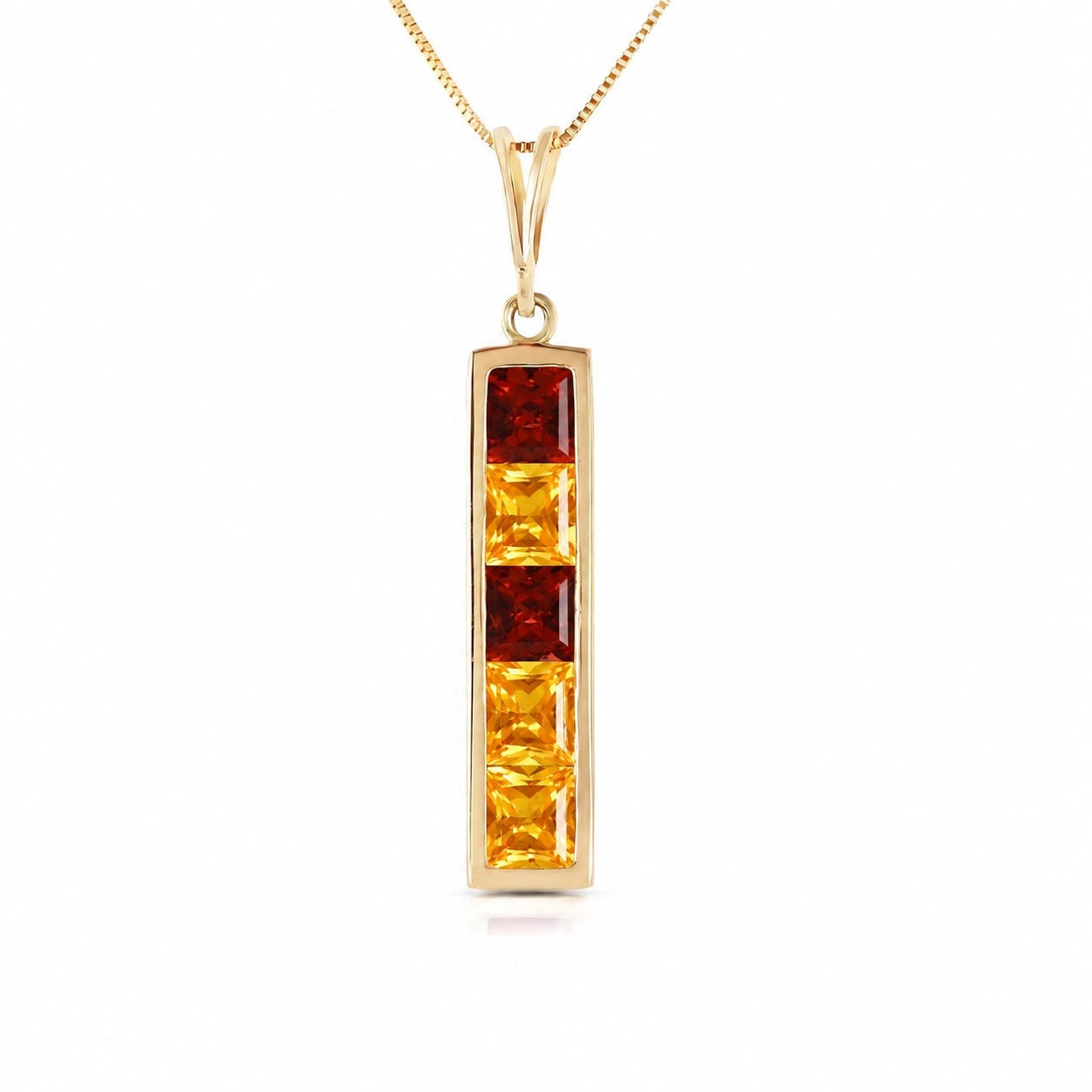 Yellow Gold Necklace White Topaz 10K — Giulietta
