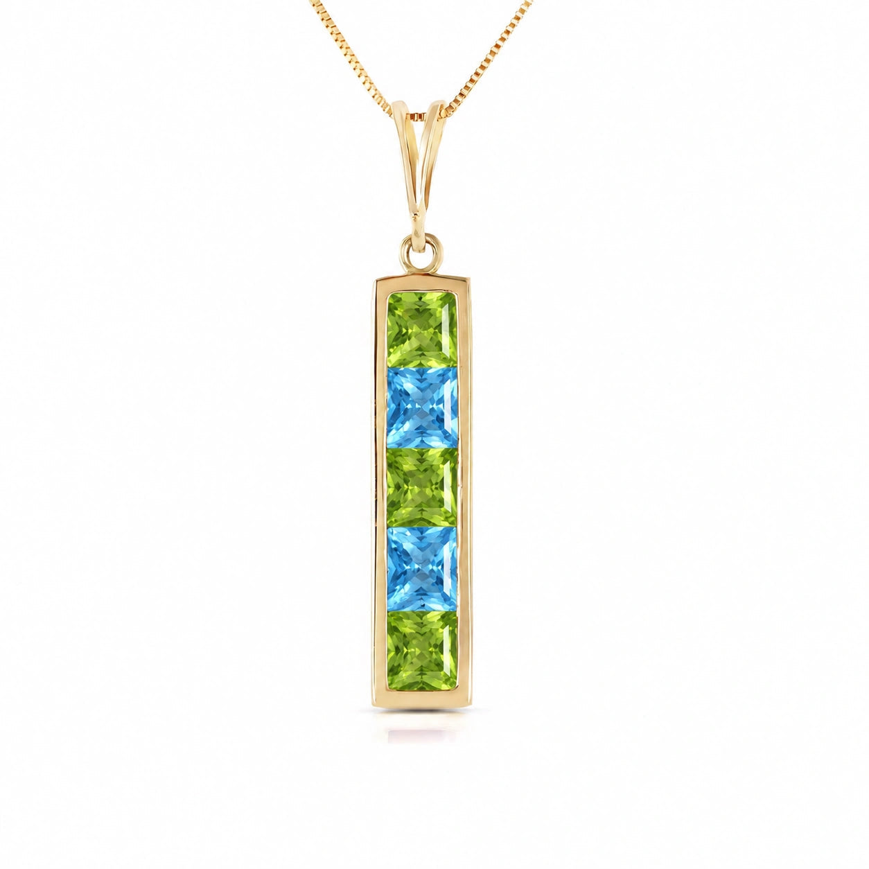 Yellow Gold Necklace White Topaz 10K — Giulietta
