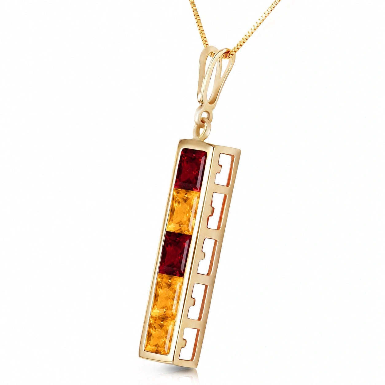 Yellow Gold Necklace White Topaz 10K — Giulietta