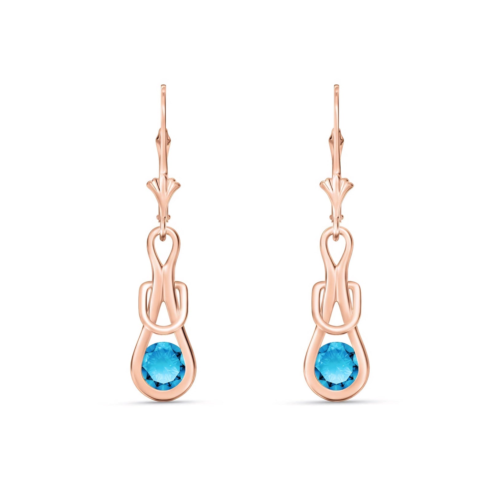 Rose Gold Earrings Peridot 10K — Damiana