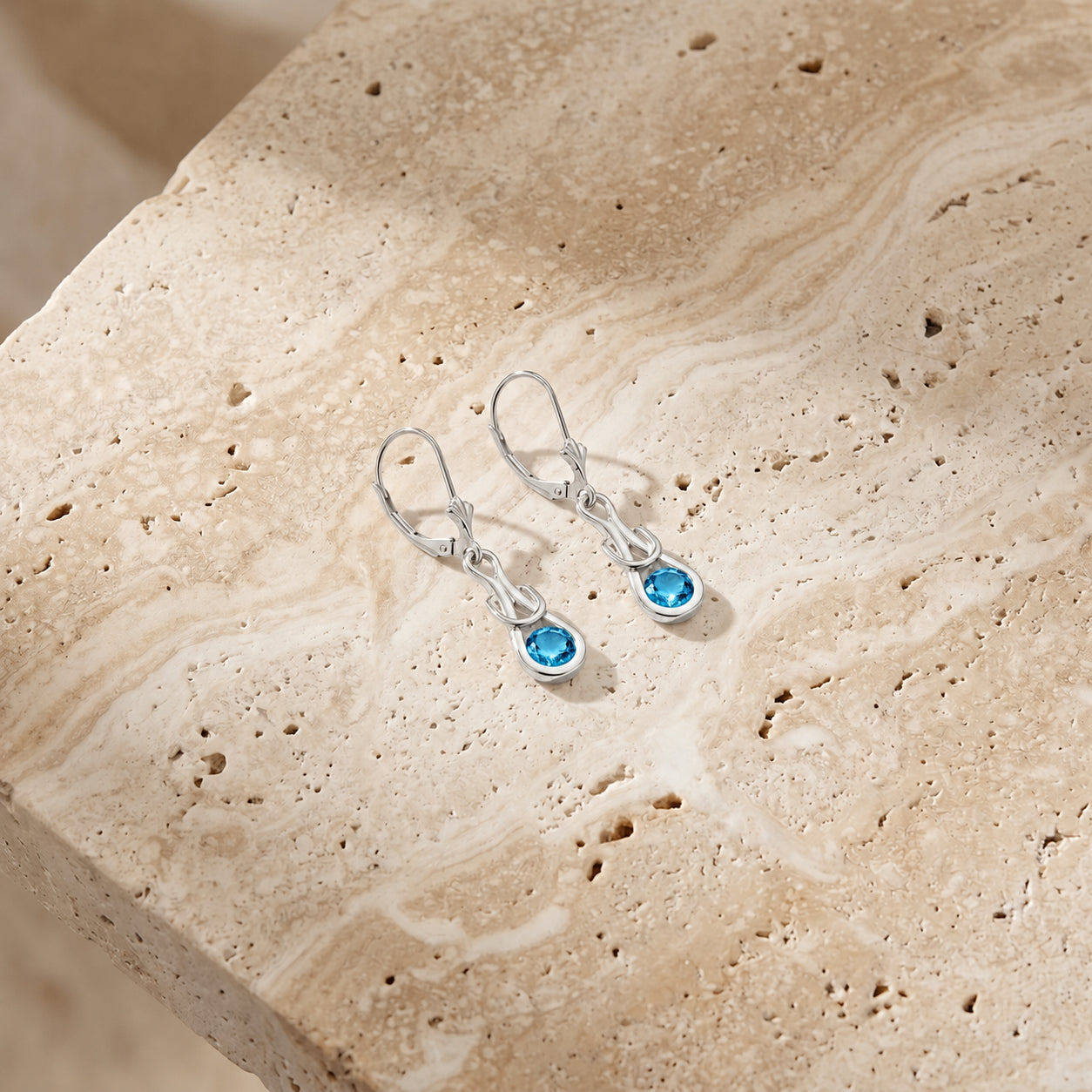 White Gold Earrings Peridot 10K — Damiana