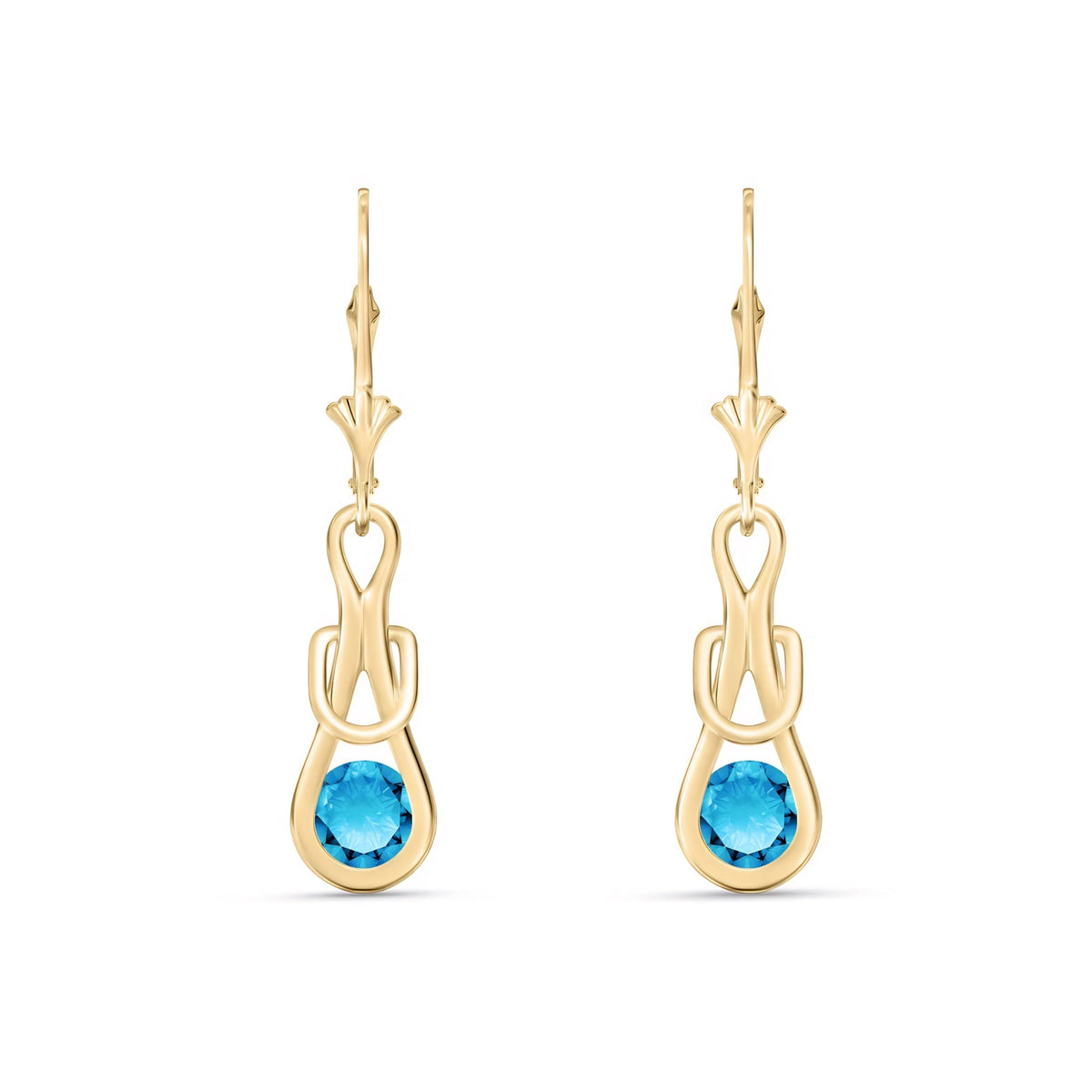 Yellow Gold Earrings Peridot 10K — Damiana