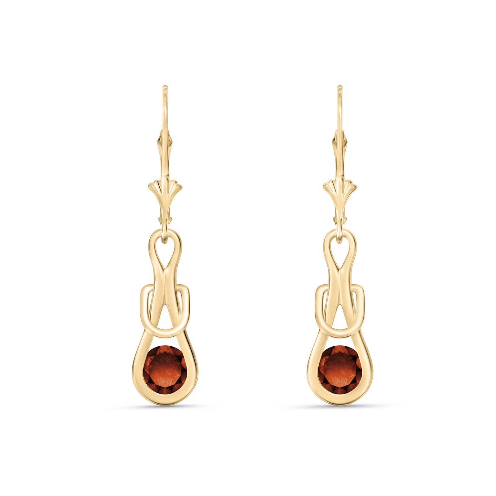 Yellow Gold Earrings Citrine 10K — Damiana
