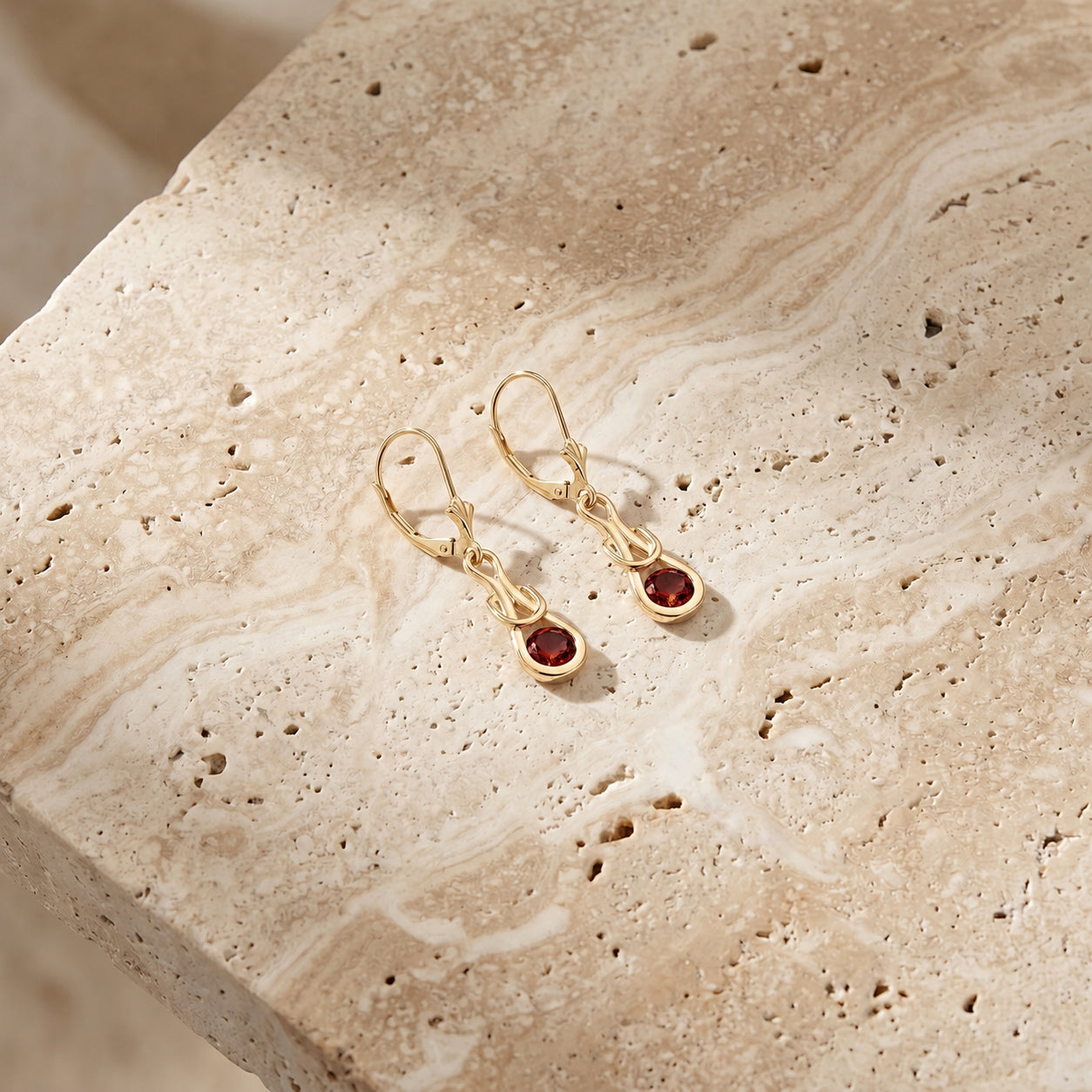 Yellow Gold Earrings Citrine 10K — Damiana