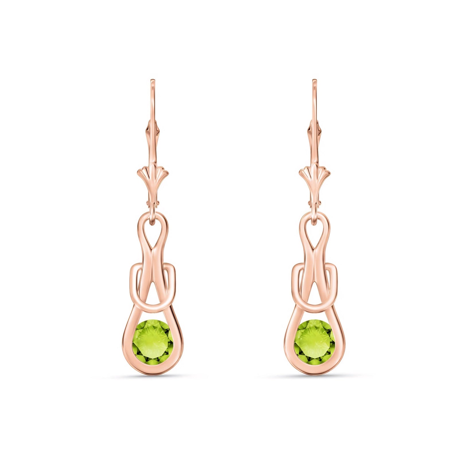 Rose Gold Earrings Tanzanite 10K — Damiana