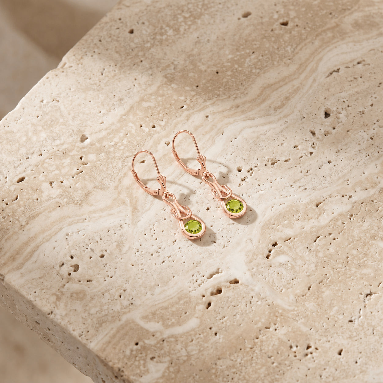 Rose Gold Earrings Tanzanite 10K — Damiana