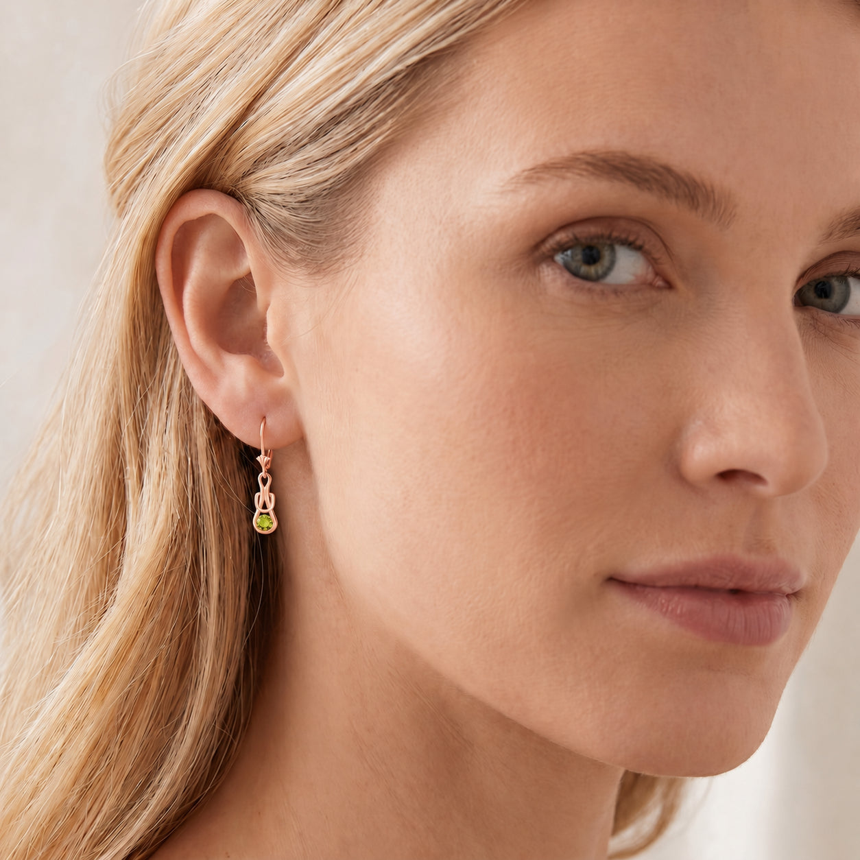 Rose Gold Earrings Tanzanite 10K — Damiana