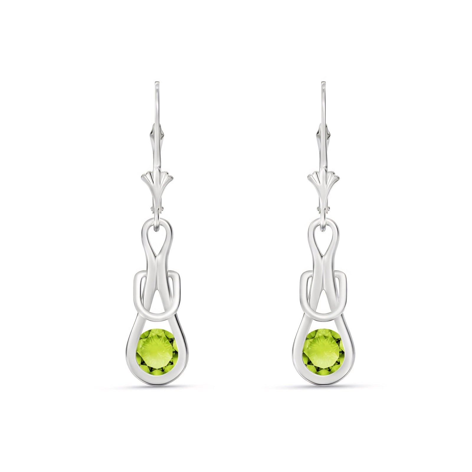 White Gold Earrings Tanzanite 10K — Damiana