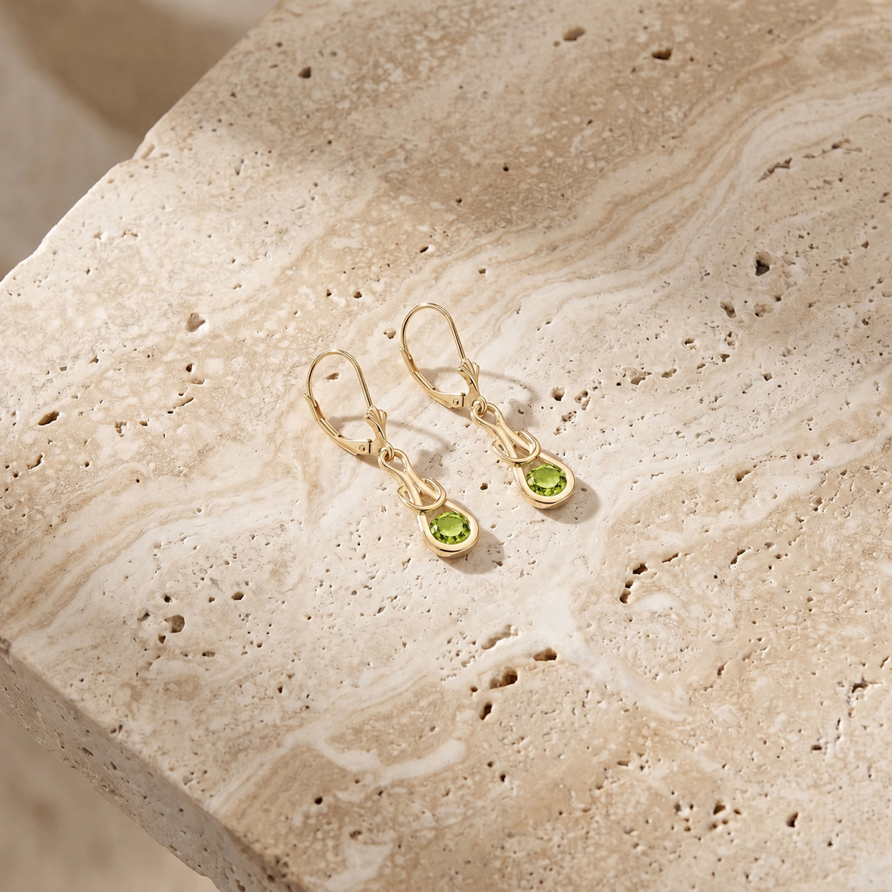 Yellow Gold Earrings Tanzanite 10K — Damiana