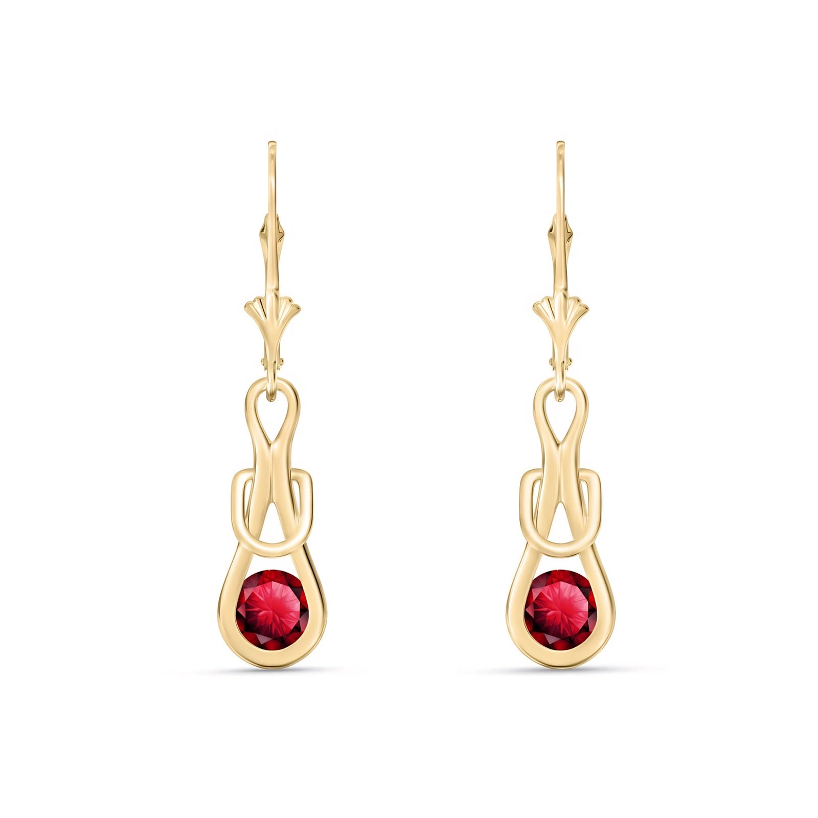 Yellow Gold Earrings Sapphire 10K — Damiana