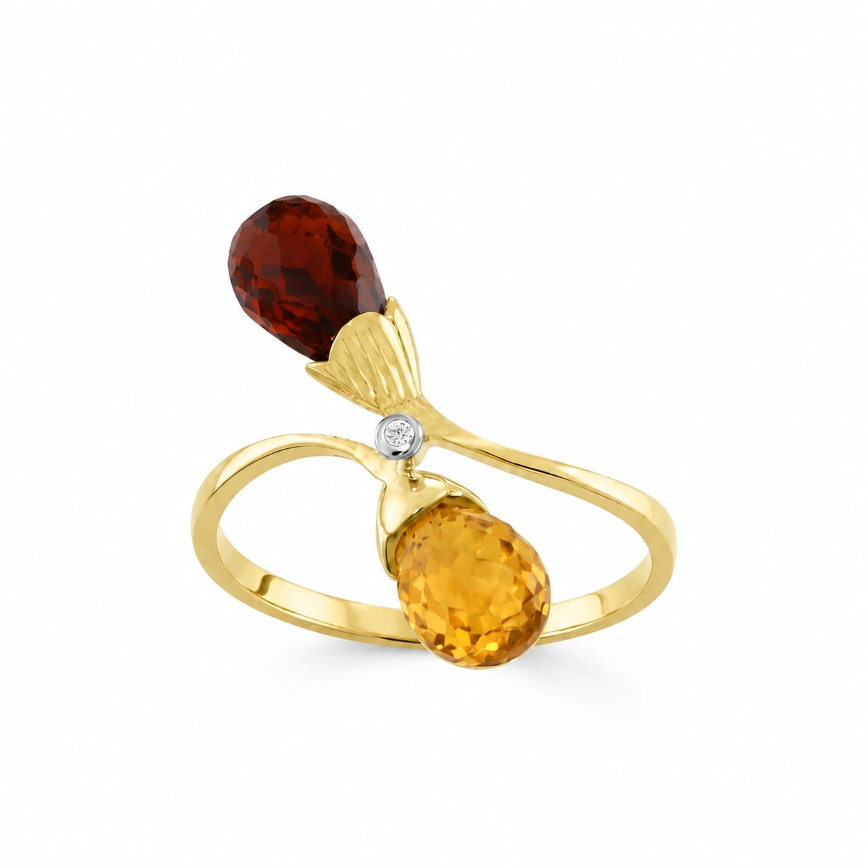 Yellow Gold Citrine & Diamond & Garnet — Ippolita