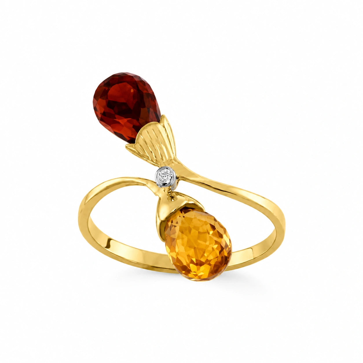 Yellow Gold Citrine & Diamond & Garnet — Ippolita