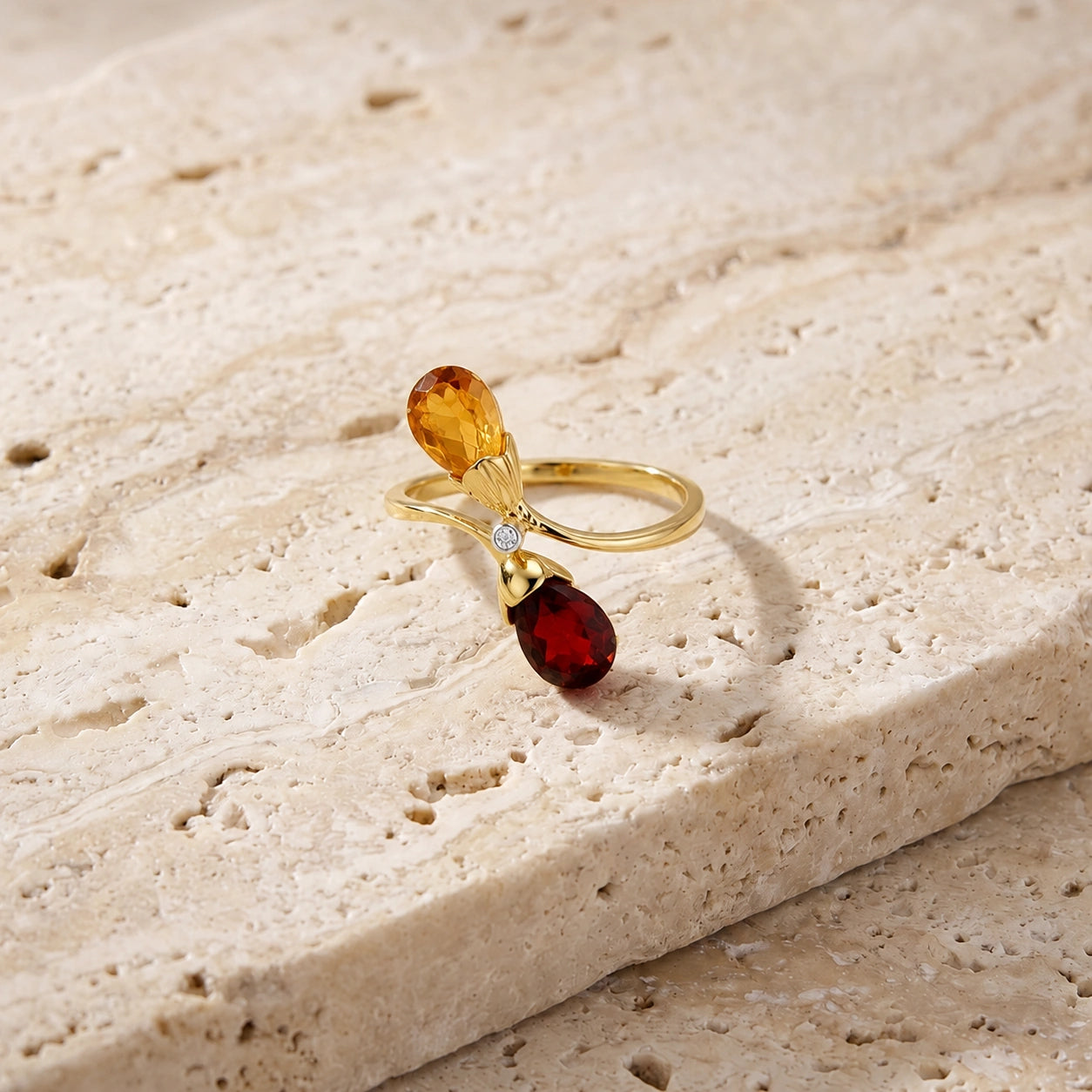 Yellow Gold Citrine & Diamond & Garnet — Ippolita