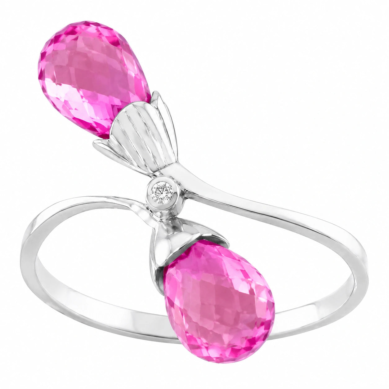 White Gold Pink Topaz & Diamond — Ippolita