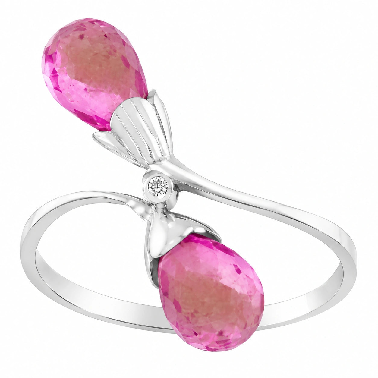 White Gold Pink Topaz & Diamond — Ippolita