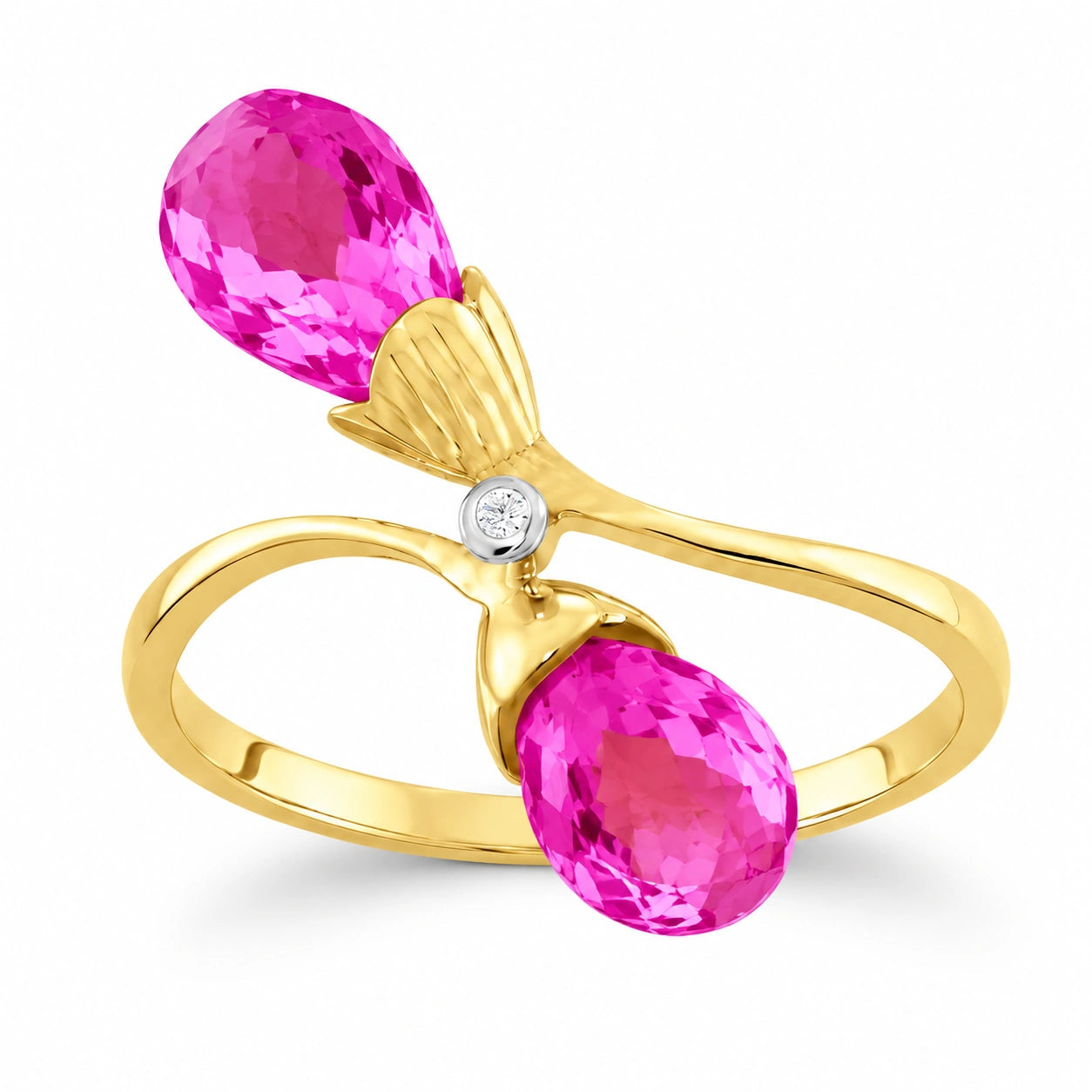 Yellow Gold Pink Topaz & Diamond — Ippolita
