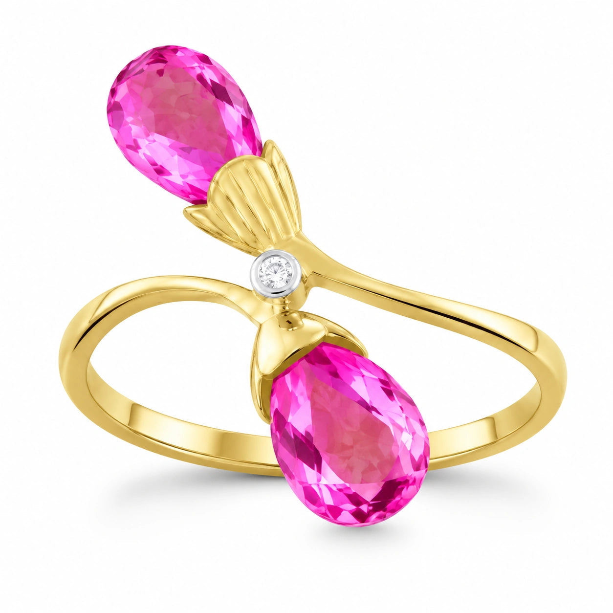 Yellow Gold Pink Topaz & Diamond — Ippolita