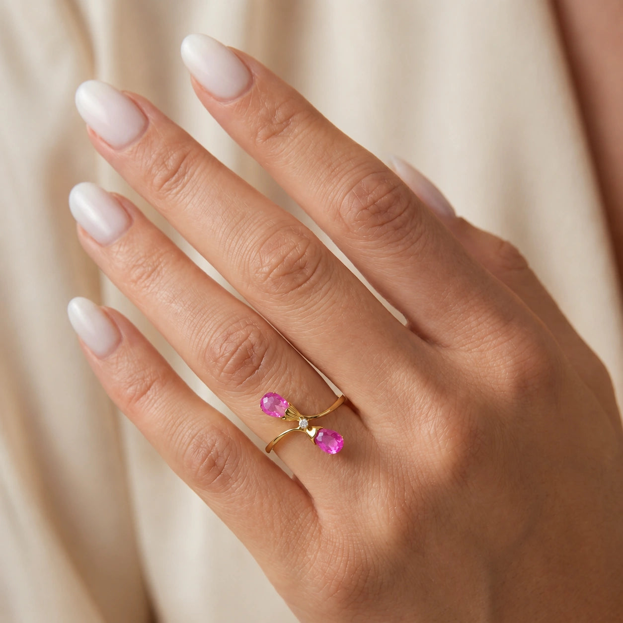 Yellow Gold Pink Topaz & Diamond — Ippolita