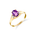 Yellow Gold Celeste Ring Amethyst 10K — Ernesta