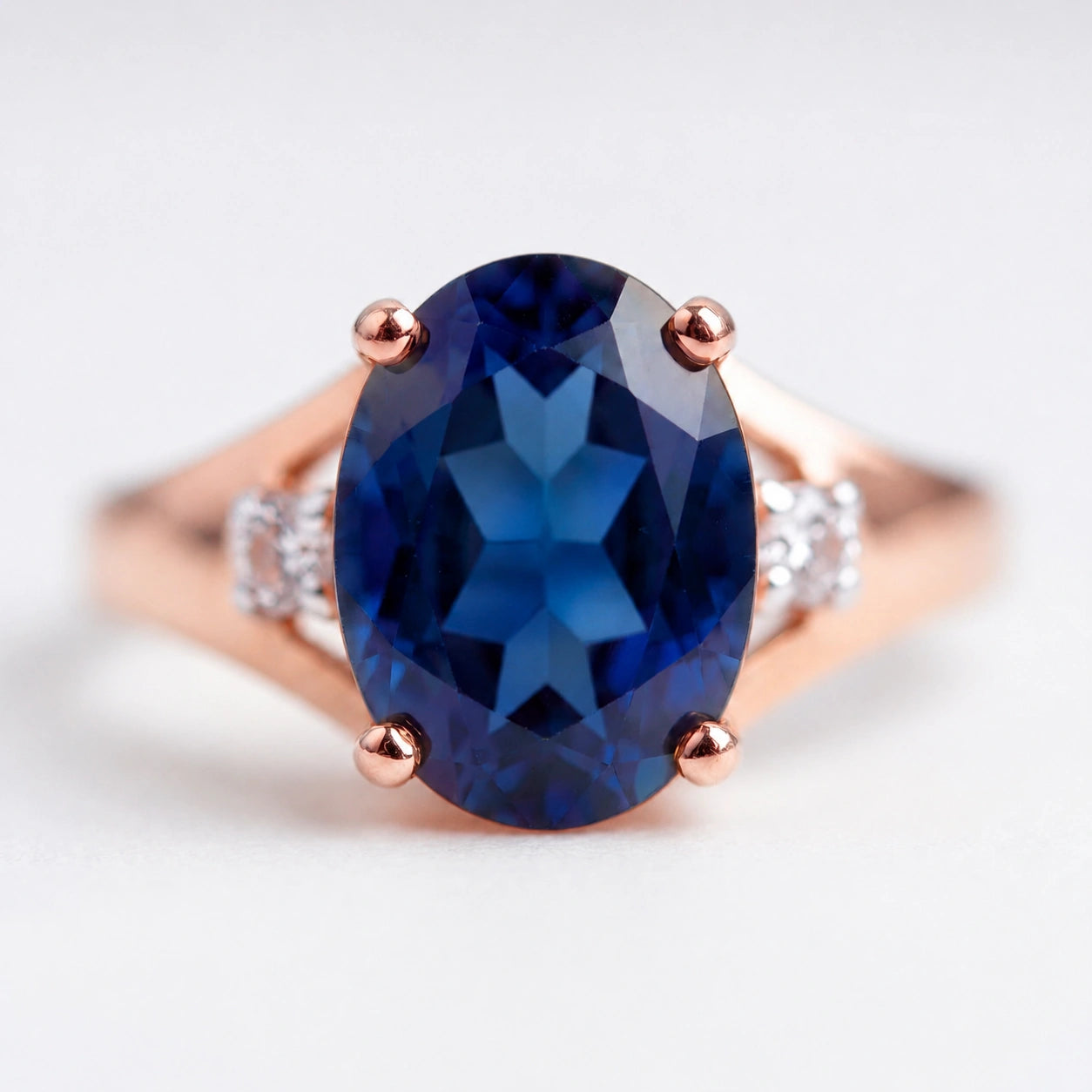 Rose Gold Celeste Ring Sapphire 10K — Ernesta