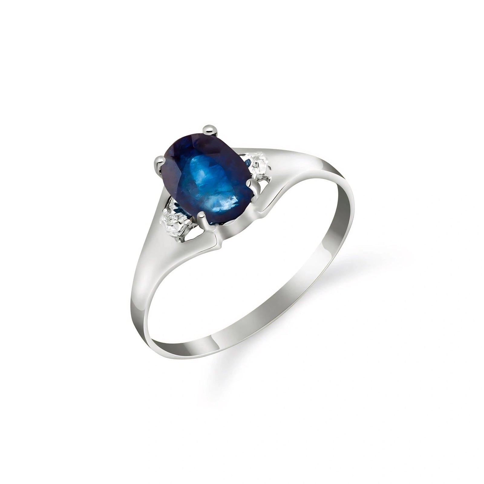 White Gold Celeste Ring Sapphire 10K — Ernesta