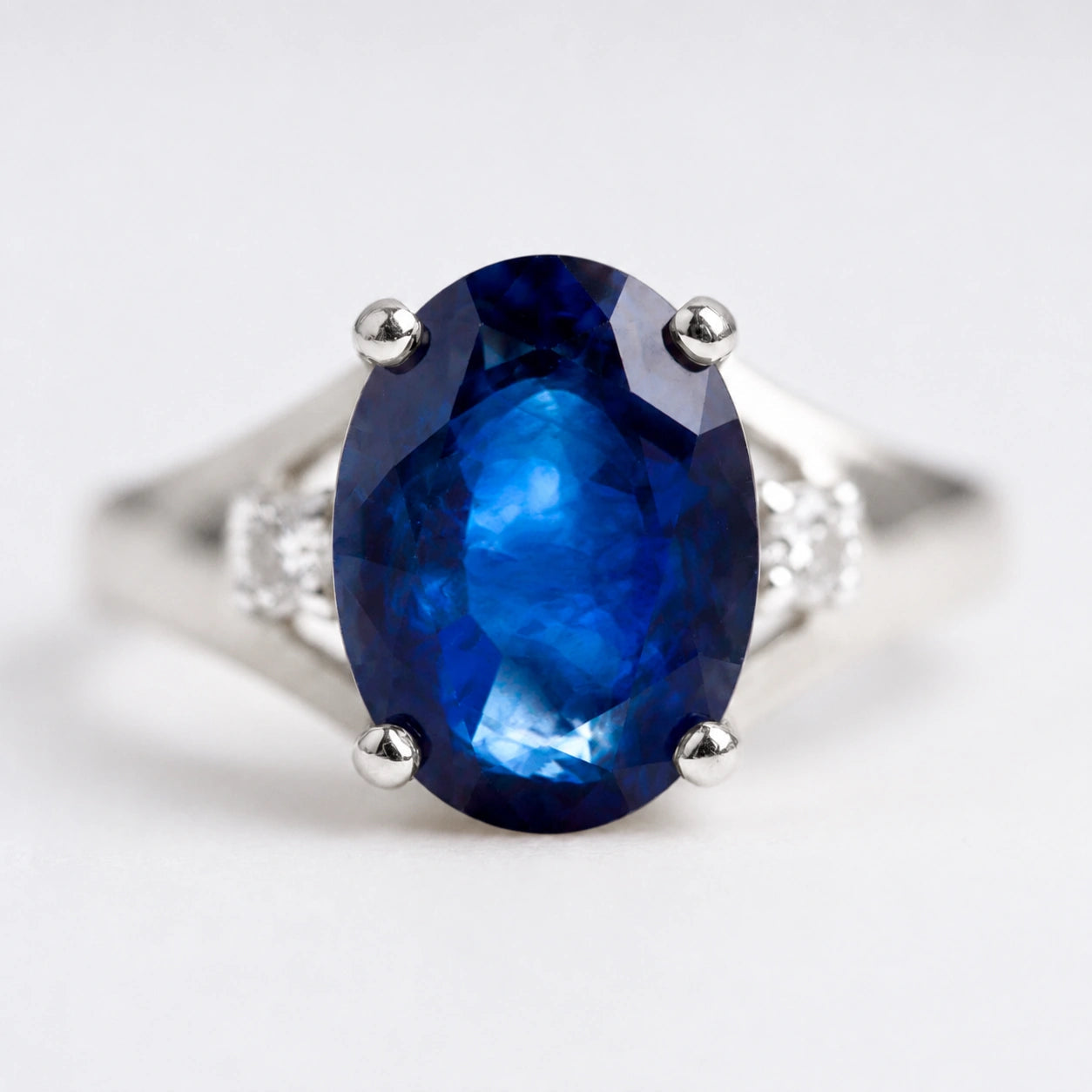 White Gold Celeste Ring Sapphire 10K — Ernesta