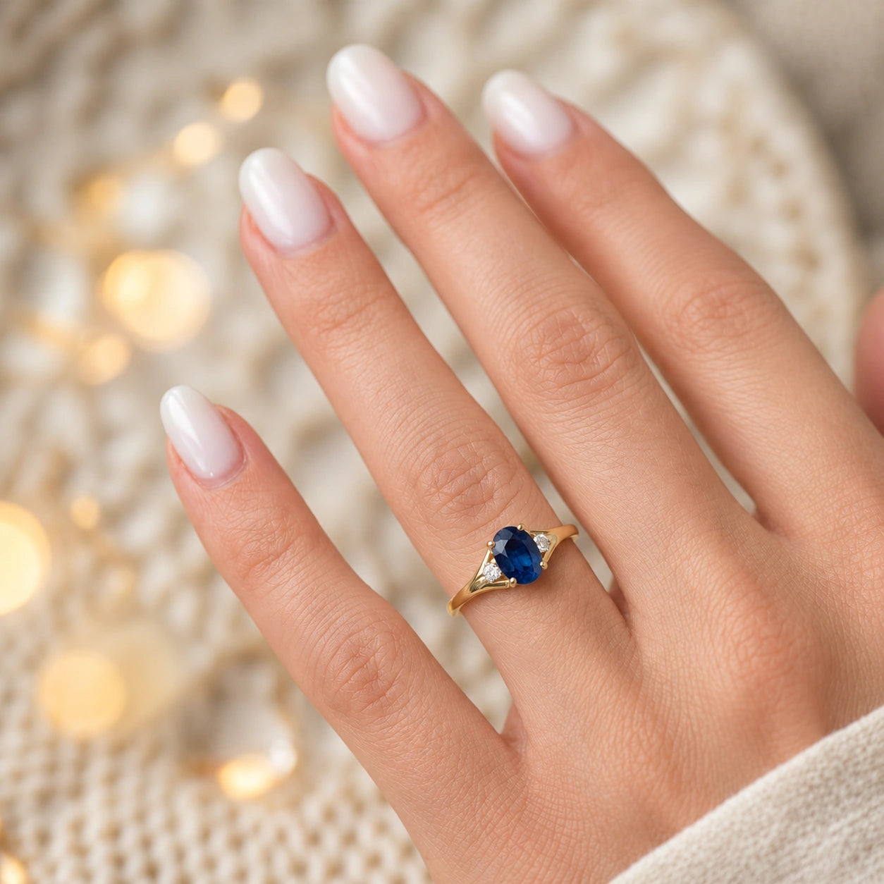 Yellow Gold Celeste Ring Sapphire 10K — Ernesta
