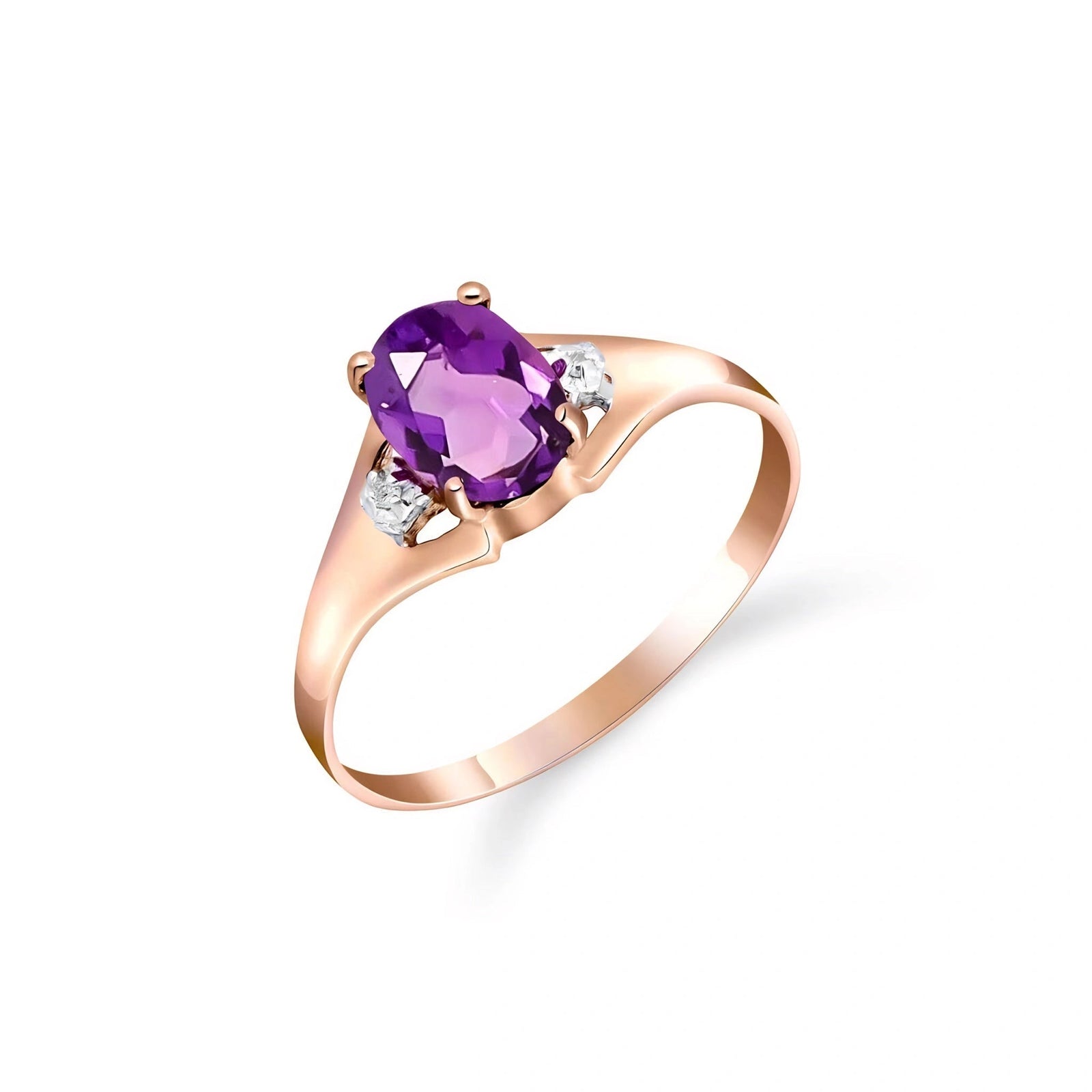 Rose Gold Diamond & Amethyst — Irene