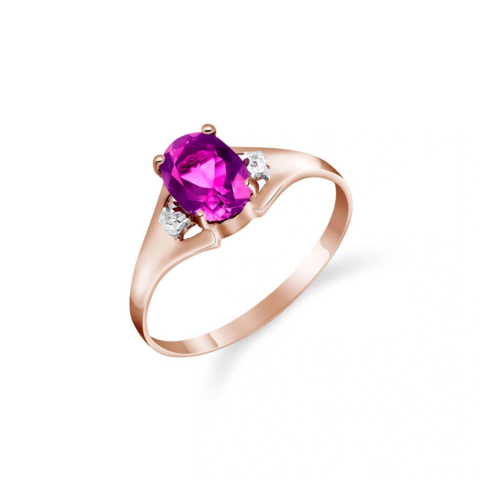 Rose Gold Diamond & Pink Topaz — Irene