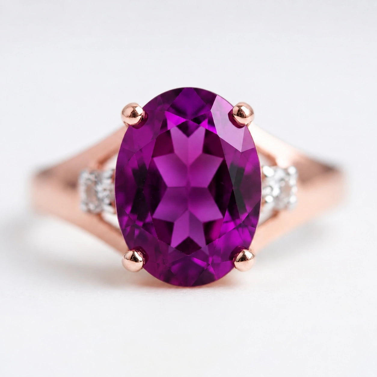 Rose Gold Diamond & Pink Topaz — Irene