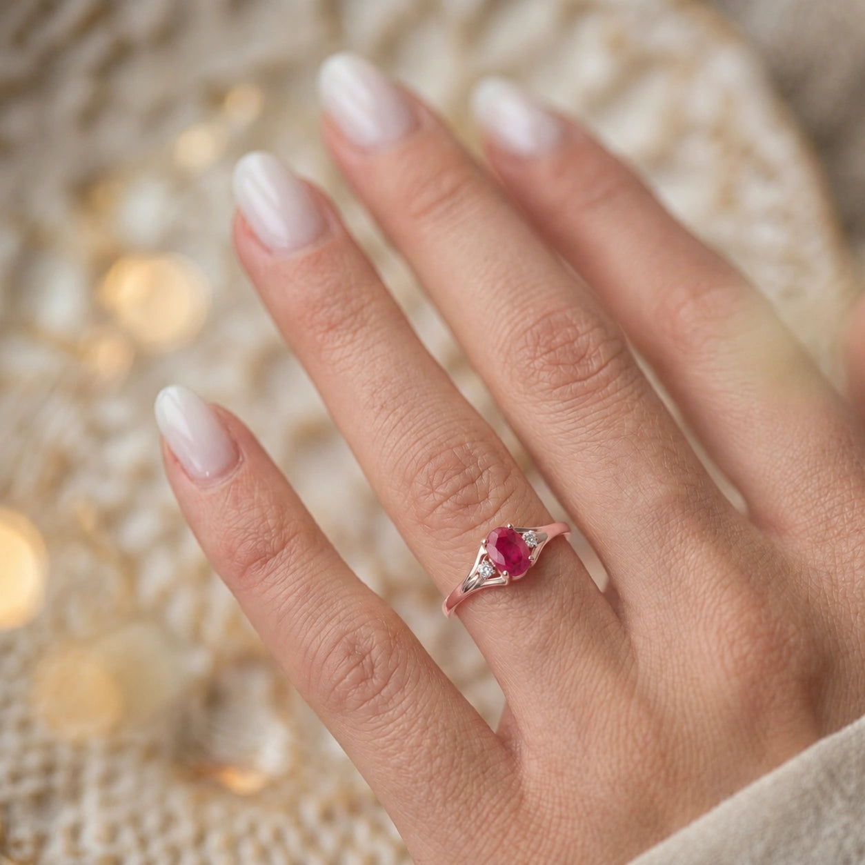 Rose Gold Diamond & Ruby — Irene