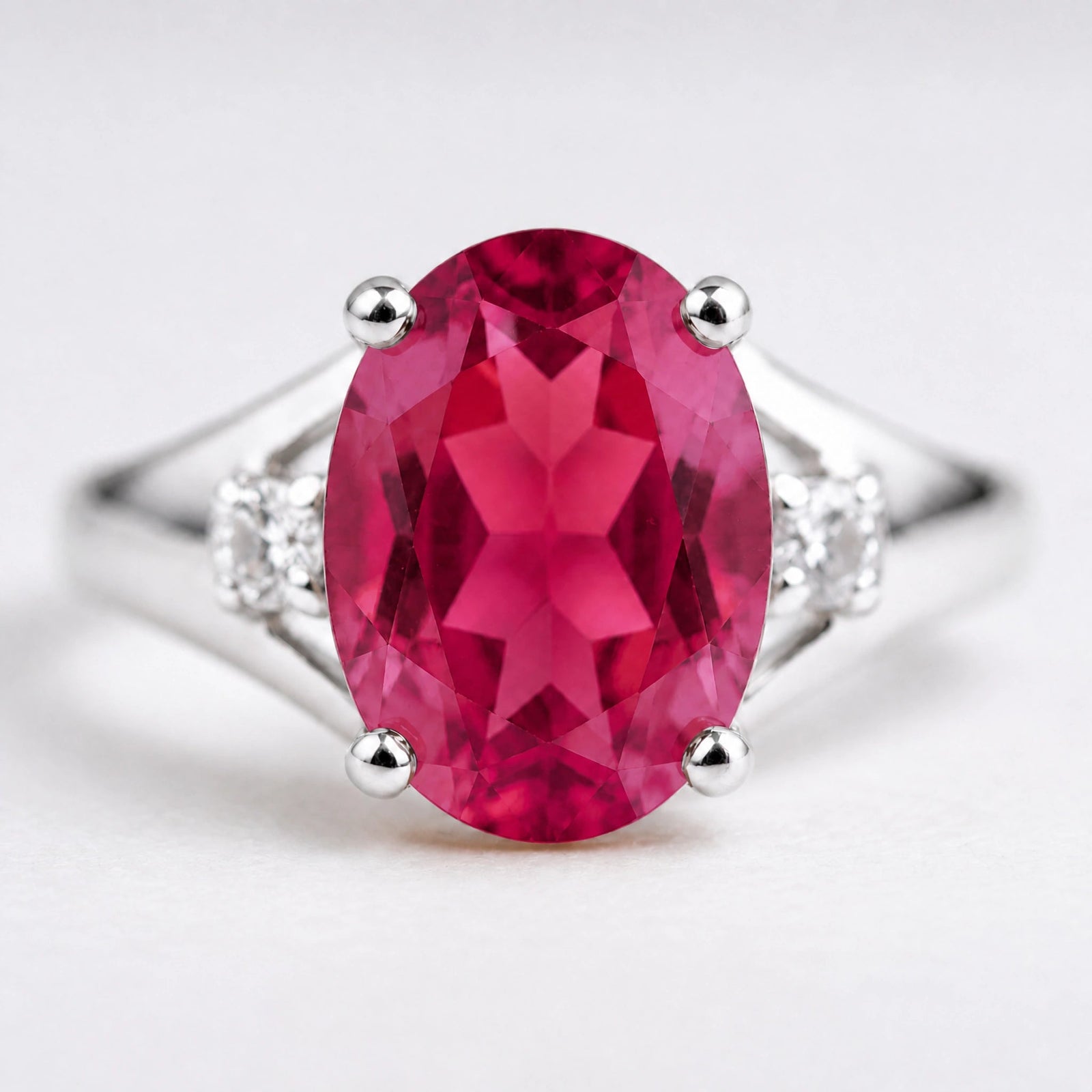 White Gold Diamond & Ruby — Irene